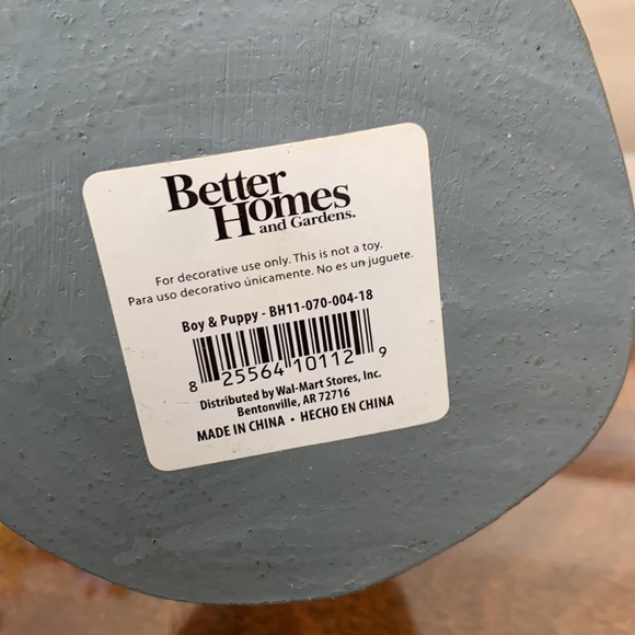 Boy & Puppy Dog Better Homes Garden Statue Lawn Indoor Outdoor Decoration Decor - Picture 4 of 7